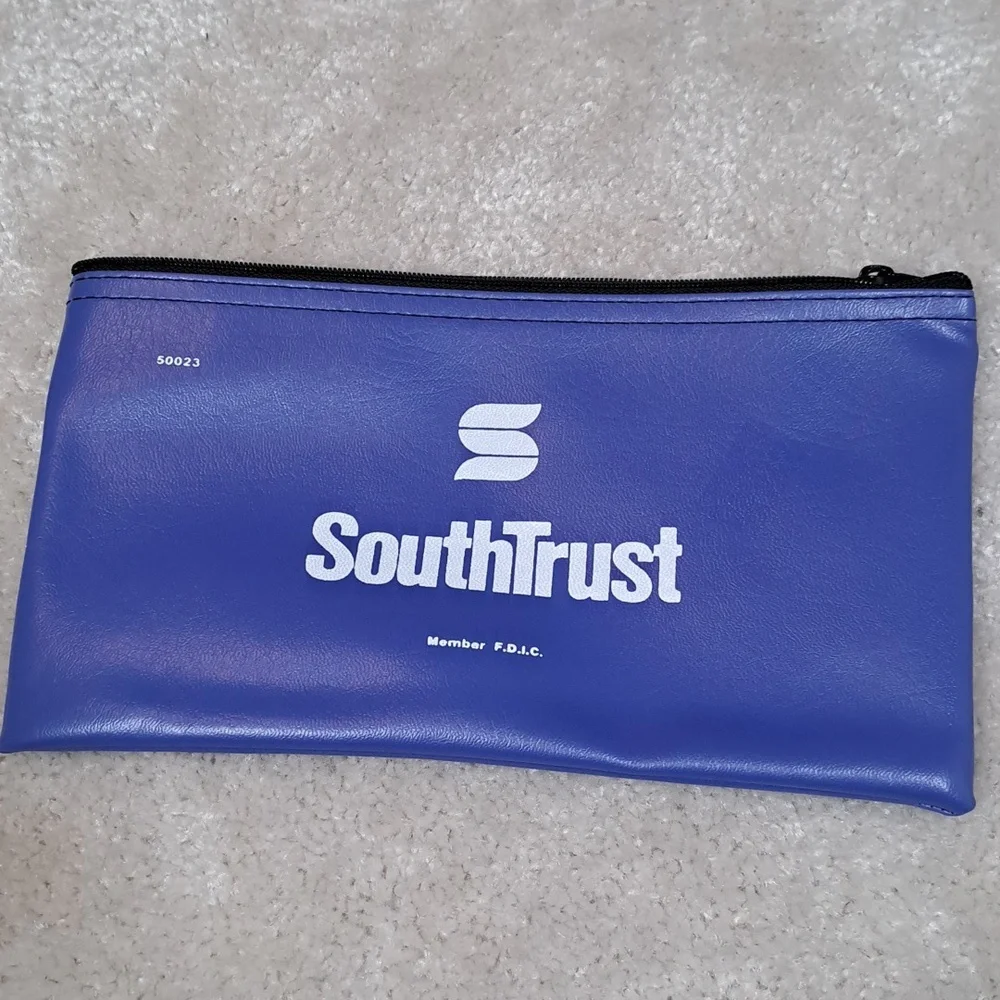 SouthTrust Bank Money Deposit Blue Pouch